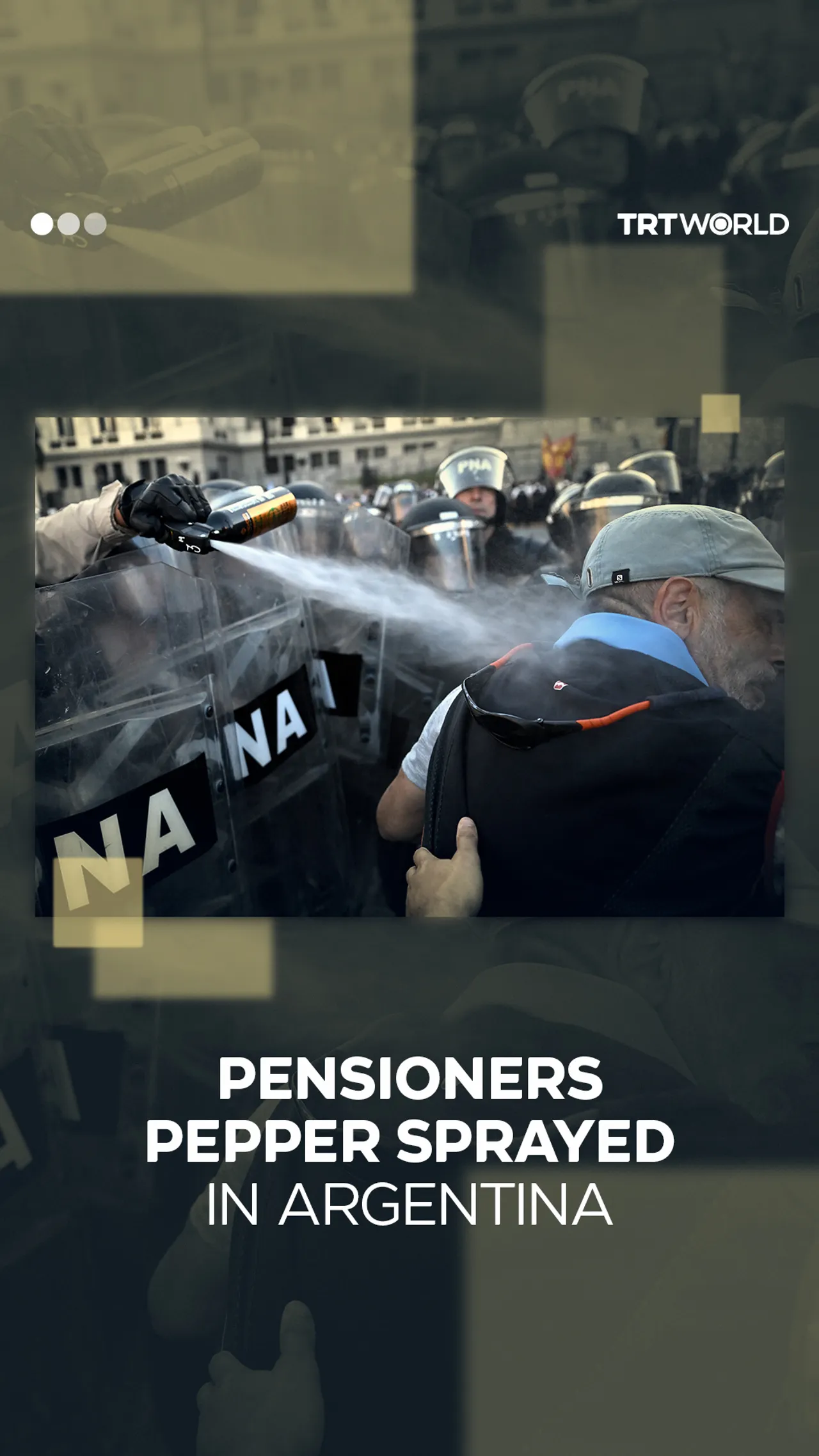 Pensioners pepper sprayed in Argentina